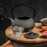 Чайник чугунный Magma &laquo;Восточная ночь&raquo;, 600 мл, с ситом, эмалированный внутри