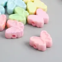 Бусина для творчества пластик "Бабочка. Перламутровый глянец" МИКС 0,8х2,3х2 см