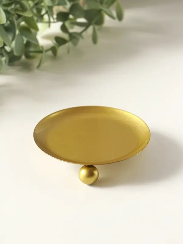 Подсвечник "Чашка на шариках" на 1 свечу, 9 см, золото