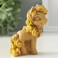 Фигура "Лошадь стоящая" 10х8х4 см, бежевый