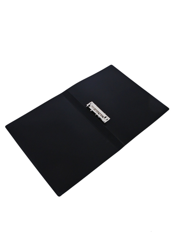 Папка с зажимом А4, 700 мкм, корешок 27 мм, Calligrata DeLuxe, внутренний карман, до 180 листов, черный