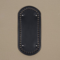 Донце для сумки, с ножками, овальное, 22 &times; 10 см, цвет чёрный/серебряный