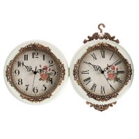 Часы настенные интерьерные двухсторонние, плавный ход, 27&times;8 см, циферблат d-19 см, белые