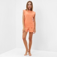 Пижама женская (майка, шорты) MINAKU: Home collection цвет персиковый, р-р 46