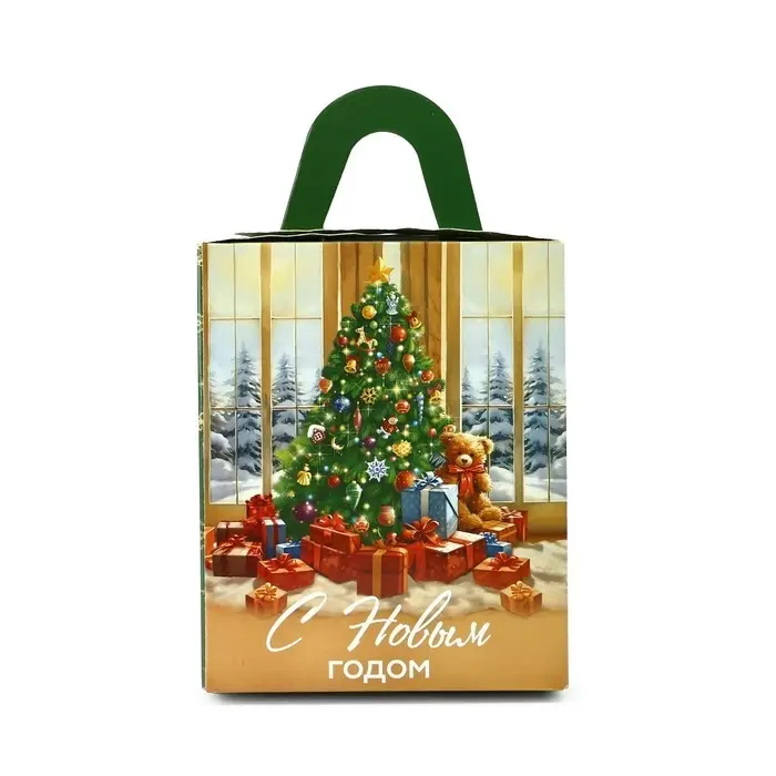 Складная коробка под один капкейк &laquo;Ёлочка&raquo;, 9 х 9 х 11 см