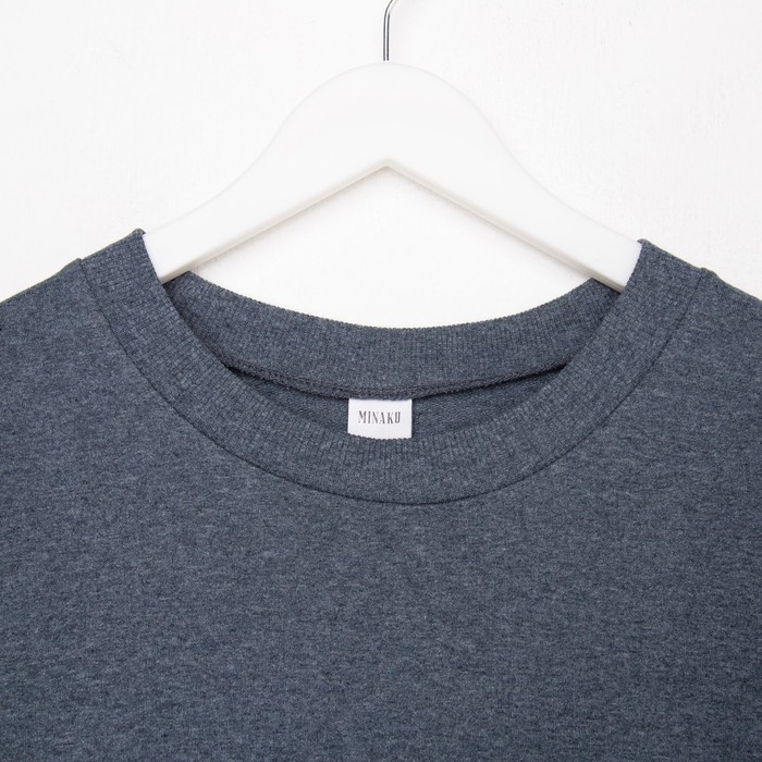 Свитшот мужской MINAKU: Casual collection MAN цвет графит меланж, размер 56 Свитшот мужской MINAKU: Casual collection MAN цвет графит меланж, размер 56