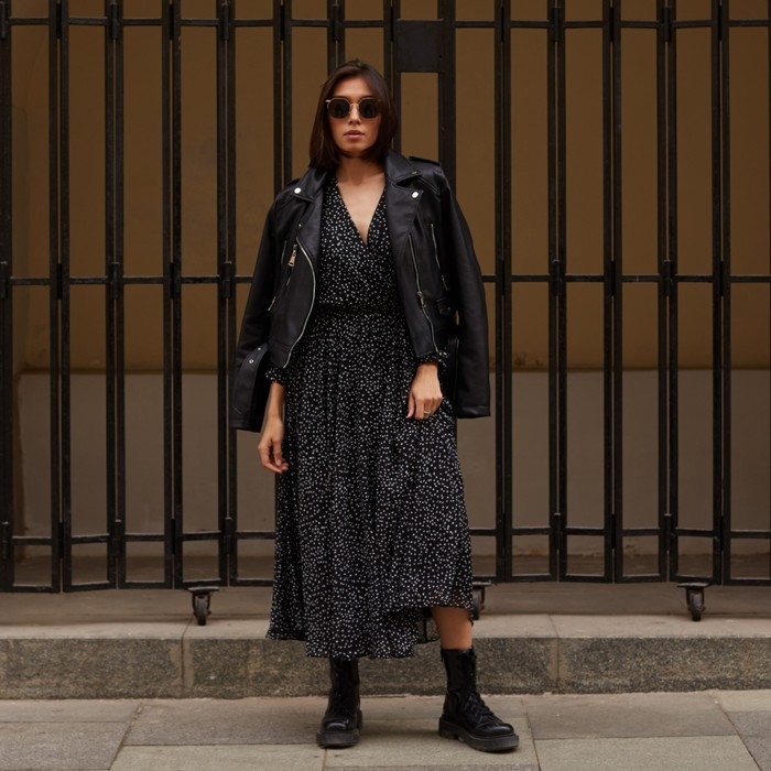 Платье женское с поясом MIST миди, размер 46, чёрный Платье женское с поясом MIST миди, размер 46, чёрный