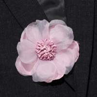 Брошь-заколка текстильная &laquo;Цветок&raquo; анютины глазки, цвет пыльно-розовый