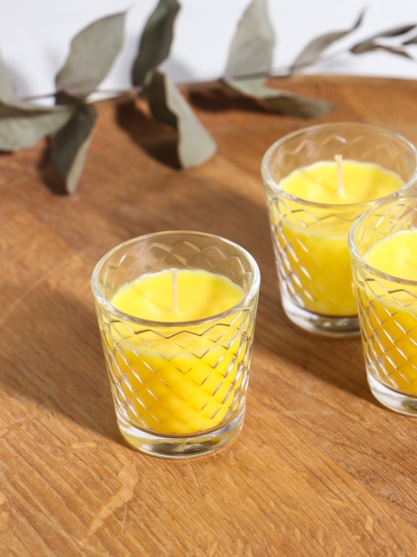 Свеча ароматическая в стакане (набор 3 шт) по 50 мл, 10 ч, 32 гр, СОЧНЫЙ МАНГО Свеча ароматическая в стакане (набор 3 шт) по 50 мл, 10 ч, 32 гр, СОЧНЫЙ МАНГО