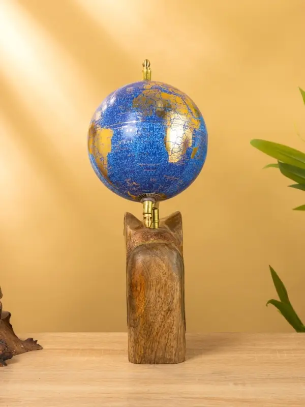 Глобус сувенирный, 17&times;12.5&times;31.5 см, подставка дерево
