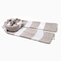 Шарф женский двусторонний MIST бежевый, размер 47*226см Шарф женский двусторонний MIST бежевый, размер 47*226см