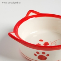 Миска керамическая "Подмигивающий кот" 200 мл белая