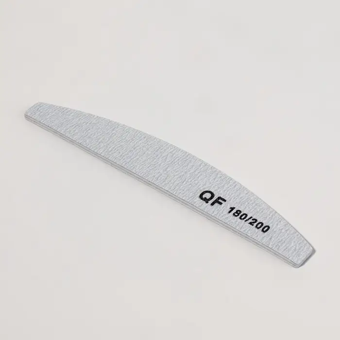 Пилка для ногтей, лодочка, 180/200 грит, 18 см, фасовка 20 шт., серая