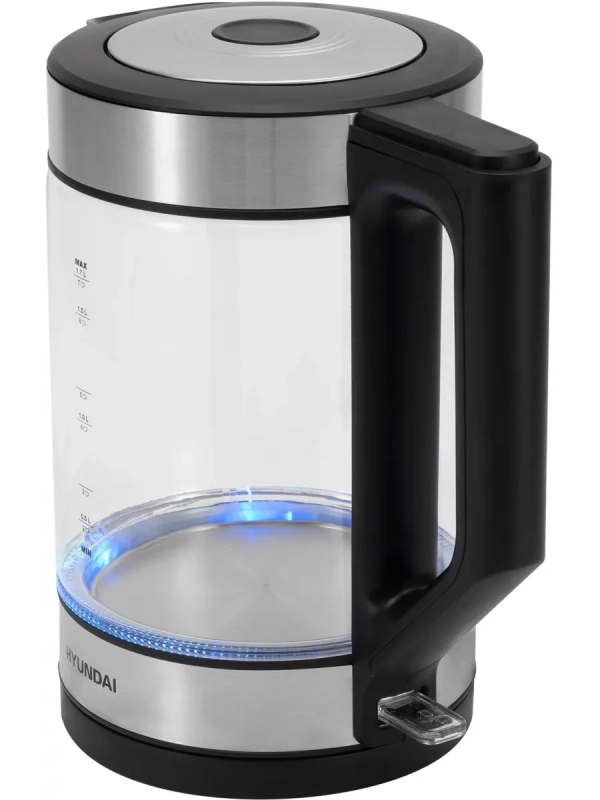 Чайник HYK-G3509 1.7л. 2200Вт черный прозрачный