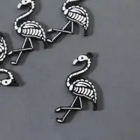 Декор для творчества акрил двусторонний "Скелет фламинго" блеск 5,2х2,8х0,3 см