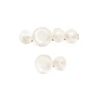 Зажим для волос "Адель" (набор 2 шт) 6,5 и 4 см, белый