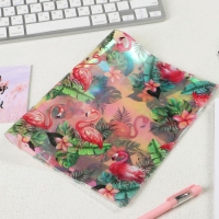 Обложка для тетрадей и школьного дневника &laquo;Фламинго&raquo;, 34,7 х 21,1 см.