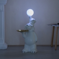 Торшер "Умка и мама" LED USB белый 32х32х88см