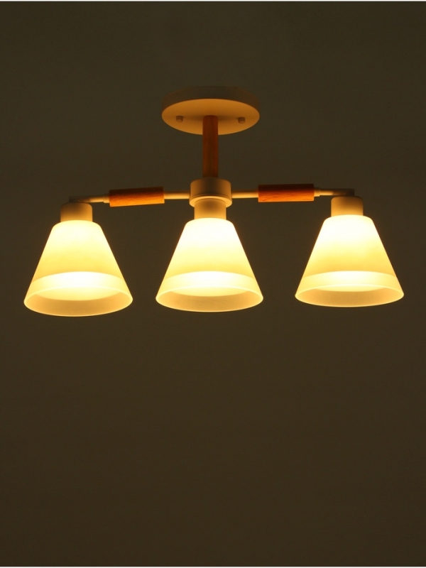 Люстра "Вудли" 3хЕ27 40Вт белый 60х16х29 см