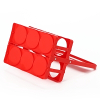 Переноска, подставка для 6 бутылок, 33 х 27,2 х 18 см, внутренний диаметр 7,8 см, красный