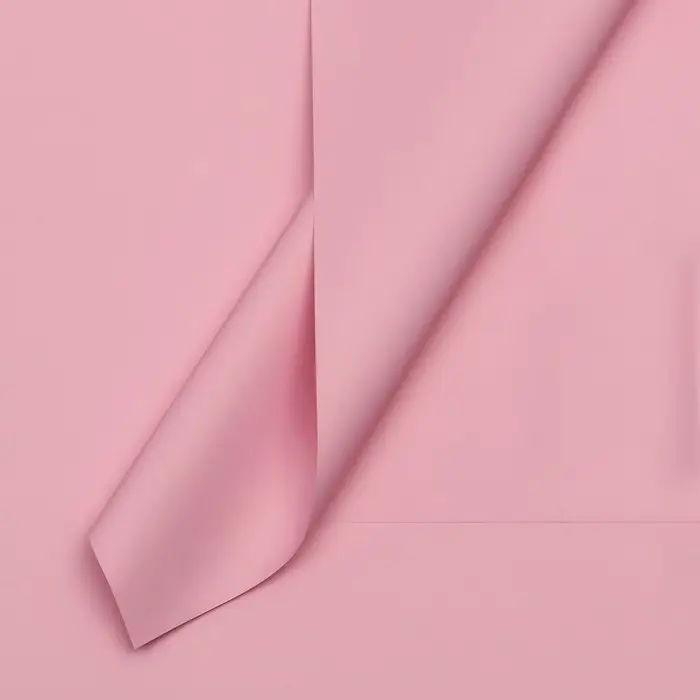 Пленка для цветов тонированная, матовая, серый с розовым, 57 х 57 см, 70 мкм