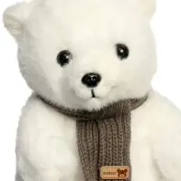 Мягкая игрушка "Пёсик в шарфике" цвет белый, 25 см