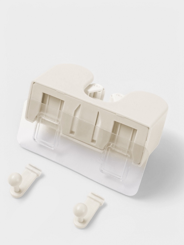 Держатель для швабр настенный самоклеящийся, 11,8х6,3х4,5