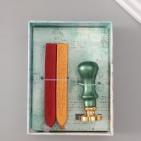 Сургучный набор "Мальчик и лис" печать, ручка, сургуч 12,5х10х3,6 см