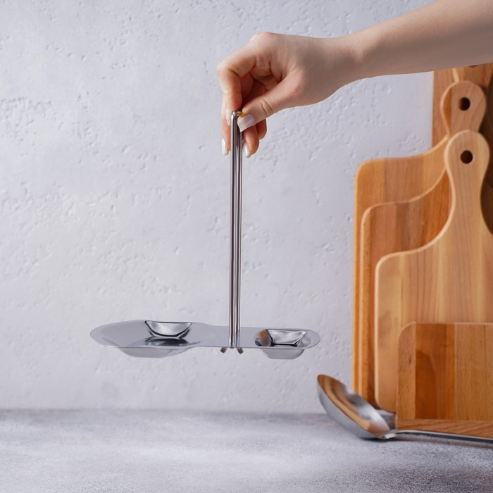 Подставка для крышки и ложки из нержавеющей стали, 19,5&times;16 см