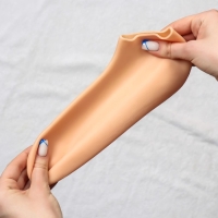 Носочки для педикюра, силиконовые, 18 &times; 10 см, размер S, цвет бежевый