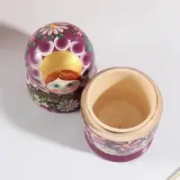 Матрёшка дерево &laquo;Любовь&raquo;, сиреневый платок, 5-кукольная, 19 см