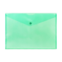 Набор папок-конвертов на кнопке 10 штук, А4, 150 мкм, Calligrata Standard, прозрачные, микс