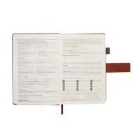 Ежедневник недатированный формат А5, с хлястиком, 128л, линия, пвх, Коричневый