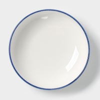 Глубокая тарелка Blue Lagoon Magistro 22.5 см, белая, синий