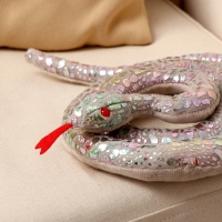 Мягкая игрушка «Змея», 80 см, цвет серебро Мягкая игрушка «Змея», 80 см, цвет серебро