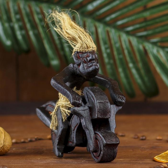 Сувенир &laquo;Абориген на байке&raquo;, 8&times;18&times;14 см, дерево