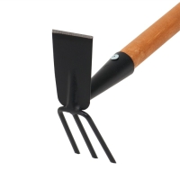 Мотыга комбинированная, лезвие 8 см, деревянный черенок 94 см, &laquo;Флора Премиум&raquo;