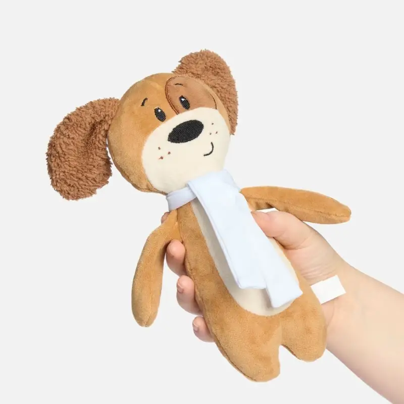 Мягкая игрушка Beastie Toys, собачка с белым шарфом