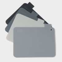 Доски разделочные Доляна, набор 4 шт, на подставке, пластик, 33&times;8&times;24 см, серые