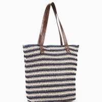 Сумка пляжная Полосы, 45*12*38, отд на молнии, подкладка, бело/синий Сумка пляжная Полосы, 45*12*38, отд на молнии, подкладка, бело/синий