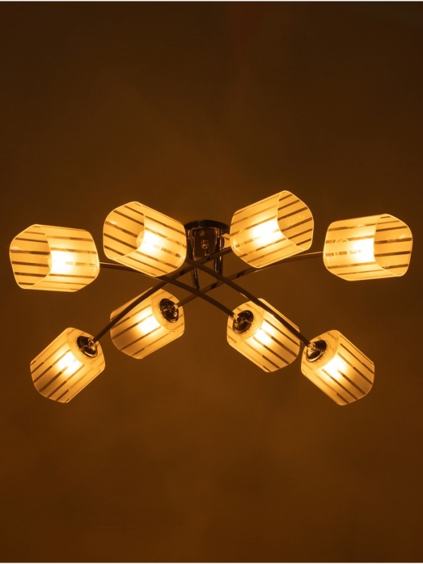 Люстра 6591182/8 E27 40Вт хром 90х90х21 см BayerLux