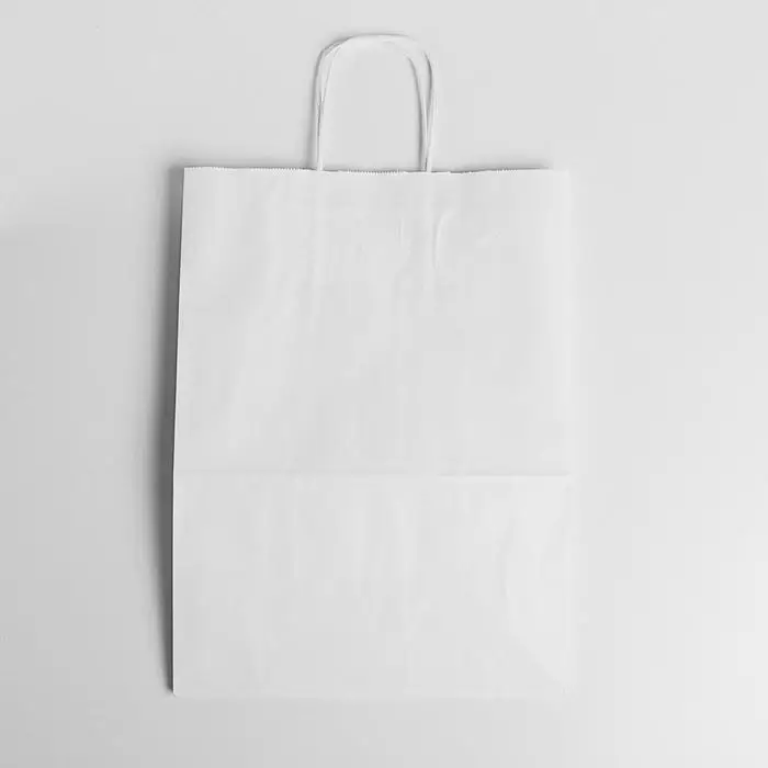 Пакет крафт без печати, круглая ручка 26&times;15&times;35 см