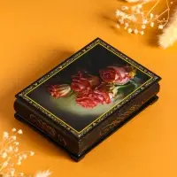 Шкатулка &laquo;Розы&raquo;, 10&times;14 см, лаковая миниатюра