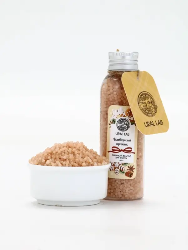 Жемчуг для ванны во флаконе, 85 г, аромат имбирный пряник, URAL LAB