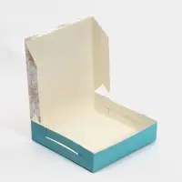 Коробка складная &laquo;Снежинки&raquo;, 14 х 14 х 3.5 см