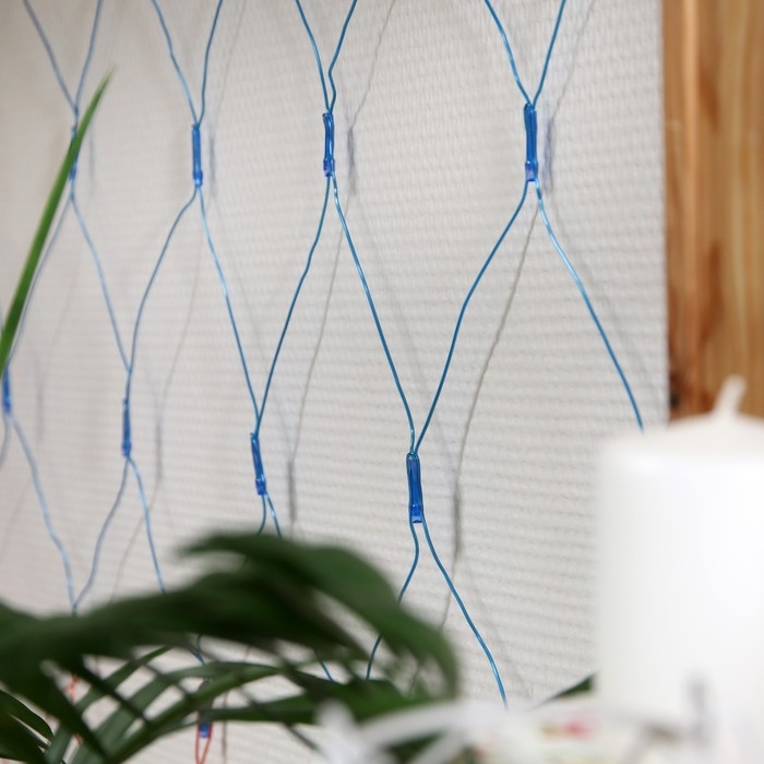 Гирлянда &laquo;Сеть&raquo; 1.6 &times; 1.6 м, IP20, прозрачная нить, 144 LED, свечение &laquo;Флаг России&raquo;, 220 В