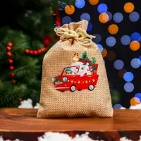 Мешок подарочный с термонаклейкой, 10&times;14 см