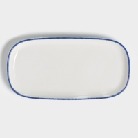Блюдо овальное "Blue Lagoon" Magistro 30см, цвет белый, синий