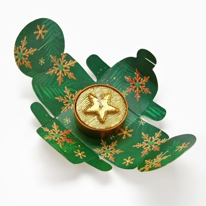 Новогодняя свеча чайная &laquo;Новый год: Праздничная&raquo;, d = 4 см, МИКС