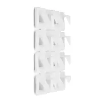 Держатель самоклеящийся для проводов и гирлянд ТУНДРА krep, 8&times;30&times;15 мм, белый, 8 шт.